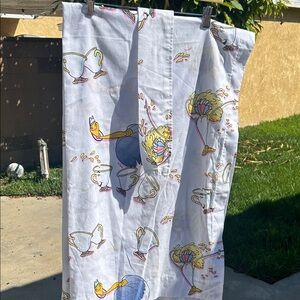 Disney vintage Beauty and the beast Themed Curtains 67x39 two window panels